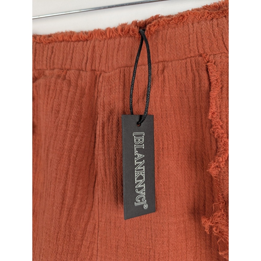Blank‎ NYC Medium Shorts Sunset Escape Short Crinkle Cotton Amber Orange NWT - Picture 4 of 7
